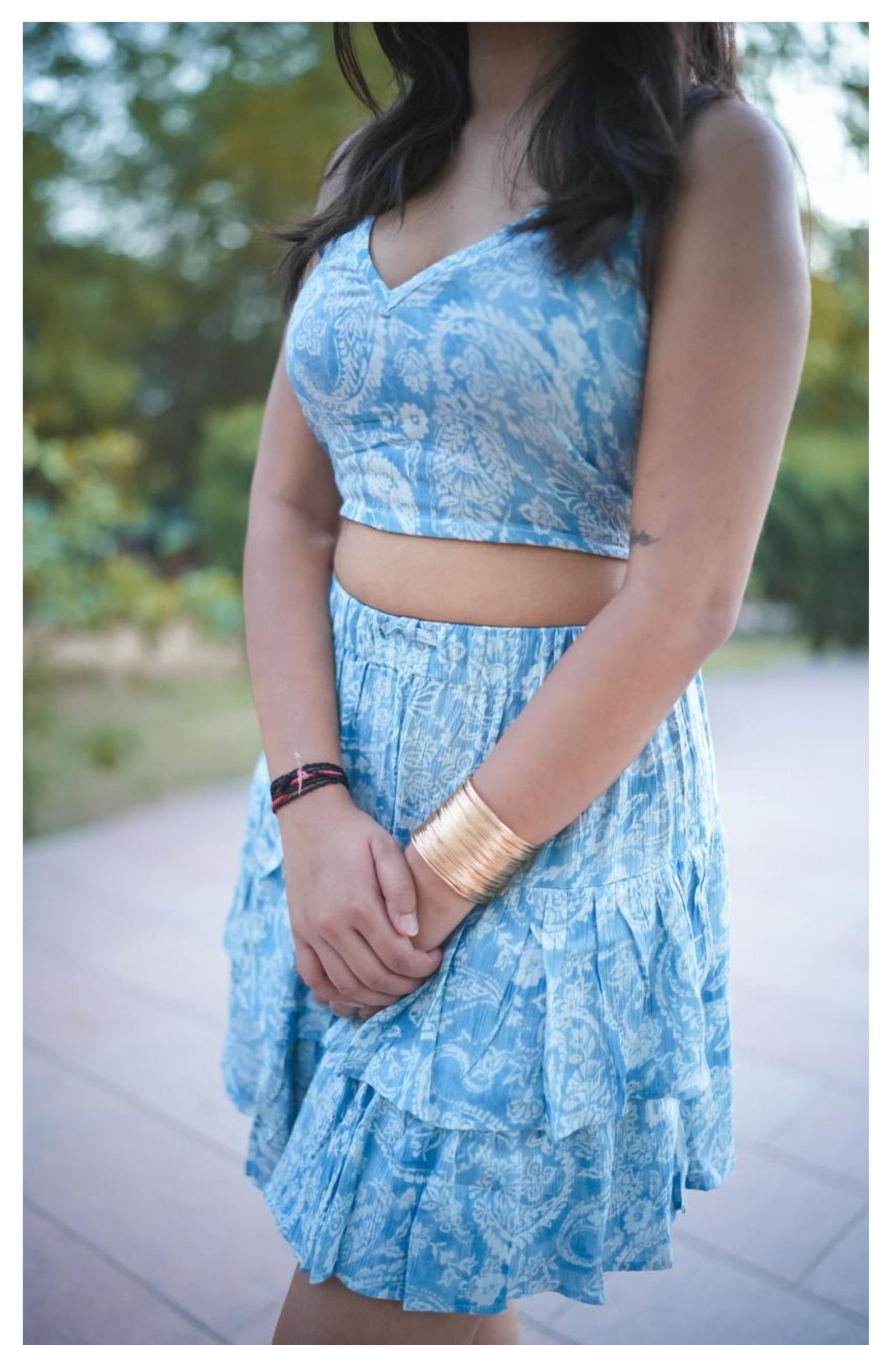 Sky Blue Paisley Co-Ord Set - Image 3