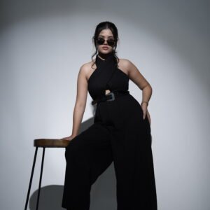 Midnight Black Halter Jumpsuit