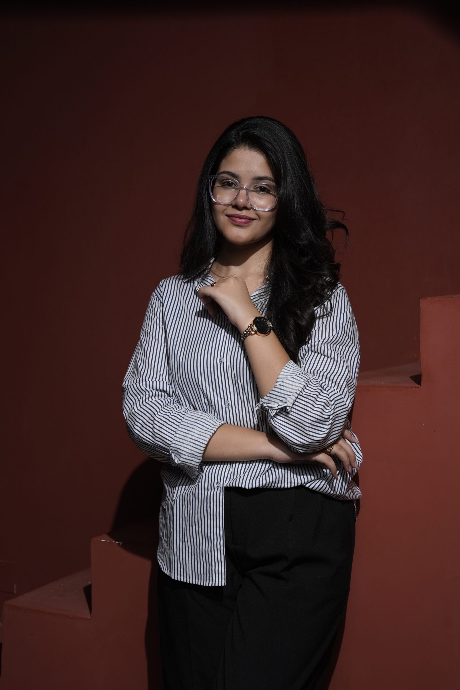Classic Blue Stripe Cotton Shirt - Image 6