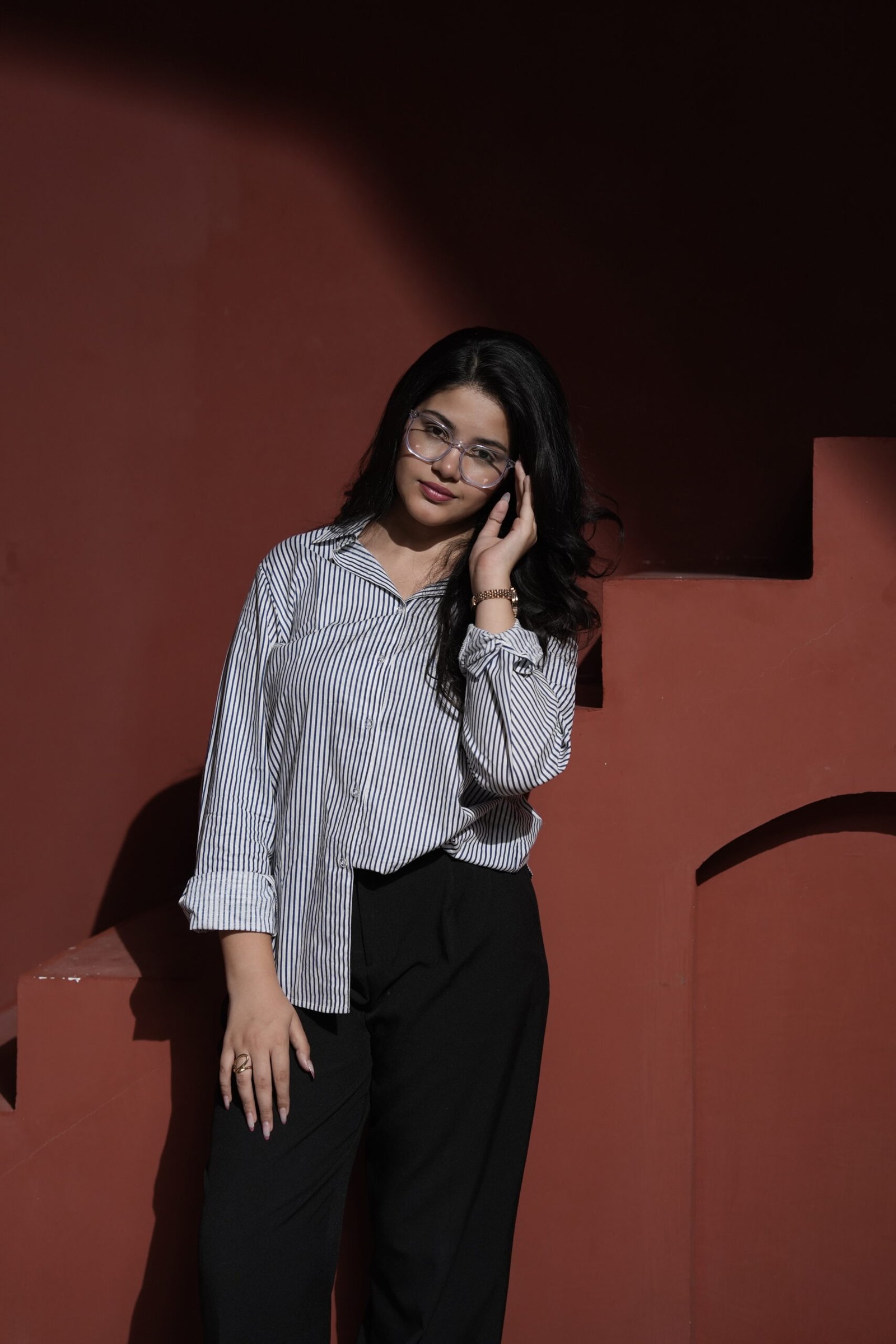 Classic Blue Stripe Cotton Shirt - Image 5