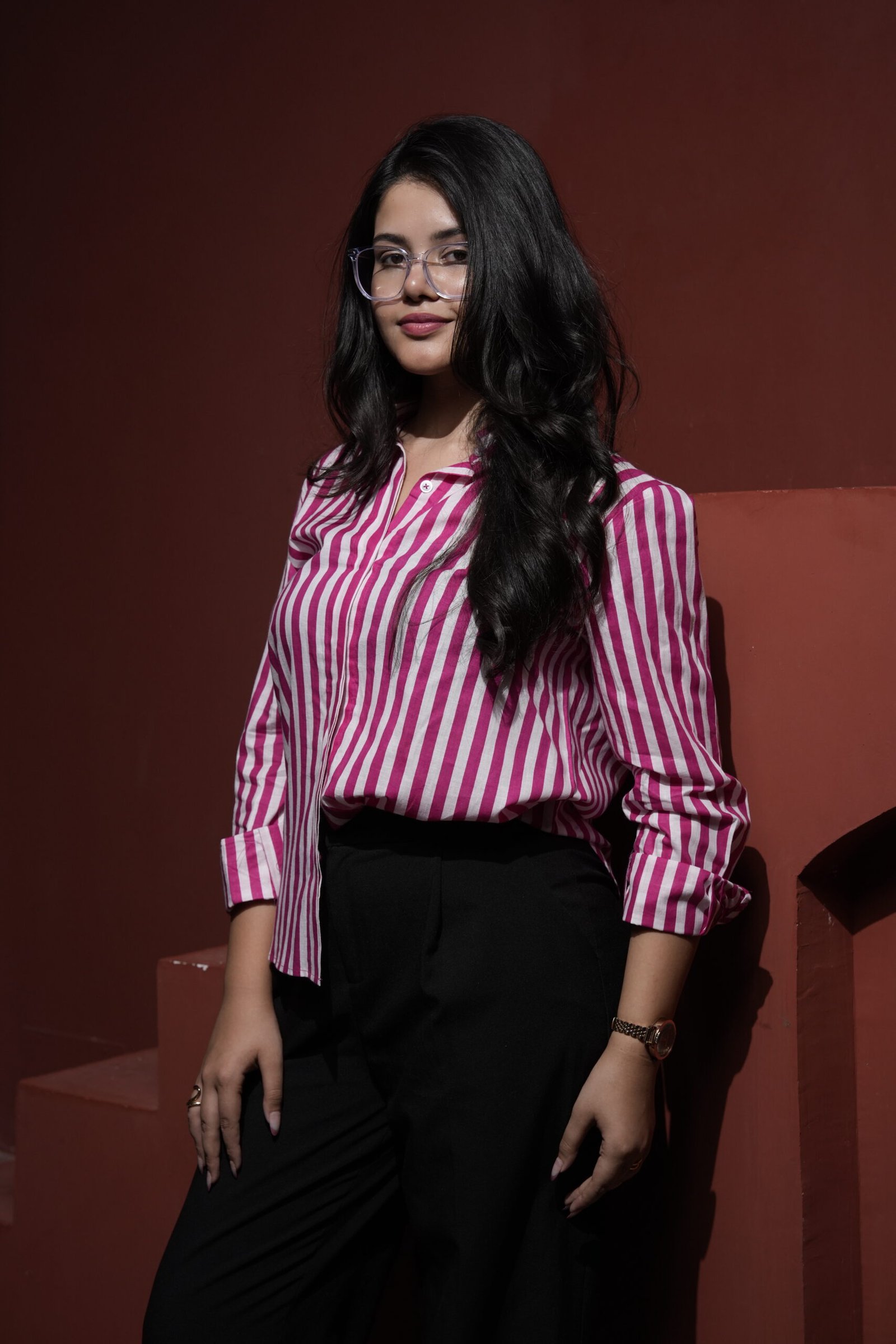 Pink Stripe Cotton Shirt - Image 6
