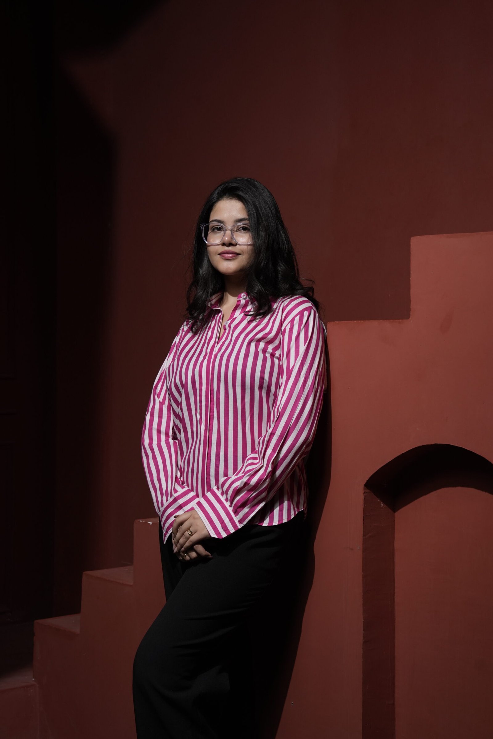 Pink Stripe Cotton Shirt - Image 3